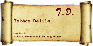 Takács Delila névjegykártya
